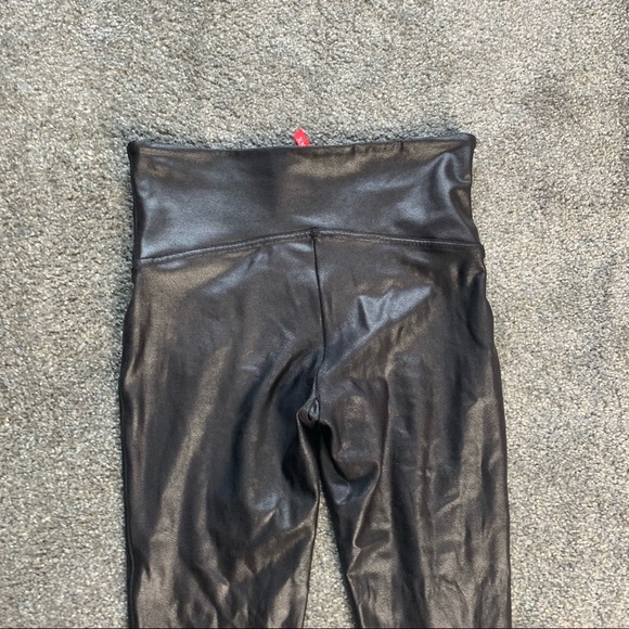 SPANX Black Shiny Leggings - Picture 8 of 9